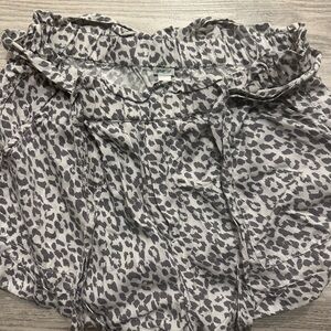 Aerie Gray Animal Print Shorts